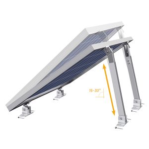 Quality Adjustable Angle Tilt Aluminum Bracket for Solar Panel Mounting on Flat Metal Roof for sale