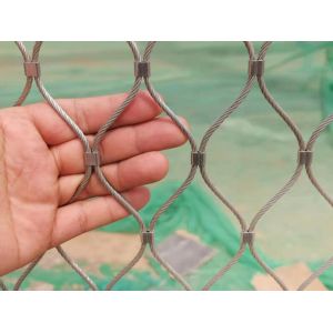 stainless steel zebra enclosure mesh wire rope mesh