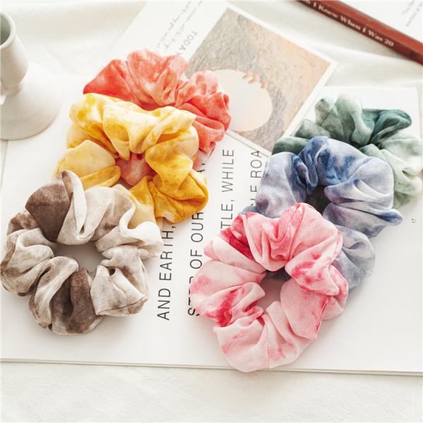 Spring/summer chiffon tie-dye hairband Headpiece cross-border decorative hair bands intestine hairband for women