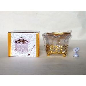 T3-Arabia Exquisite Gold-plated Louhua Eight flowers Sugar bowl