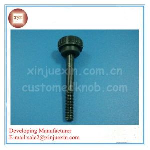 Machine PA6 plastic steel rod round black 26mm knob