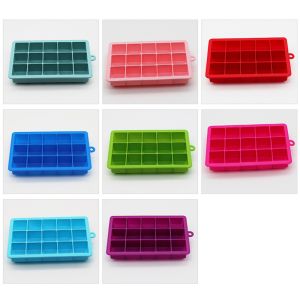Easy Release 15 Cavity Non Stick Silicone Ice Cube Tray