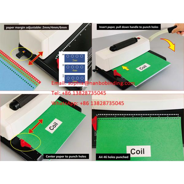 Electric C348 Spiral Binding Machine, Coil Binding Machine Hole 4/1