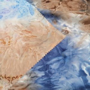 Yellow Printed Microfiber Fabric 160cm Breathable 100% Polyester