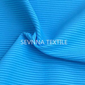 Spandex Lycra 255gsm Recycled Swimwear Fabric Printable Ribbed Women Bathing