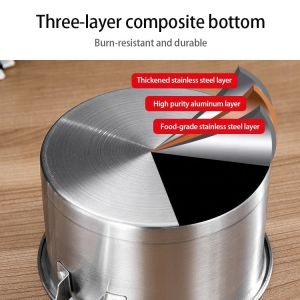 Amazon Top Seller Multipurpose 6PCS Pot Stainless Steel Frying Pan Cookware Sets