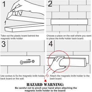 16 Inch Stainless Steel Magnetic Knife Bar for Kitchen Tool Knife Suspension