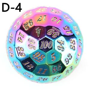 Colored Solid 100D Metal Dice Set Dungeon and Dragon DND # RPG # COC