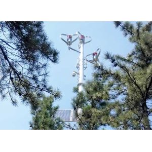 1000W Vertical Axis Wind Turbine With Solar Panel ISO9001 Certification