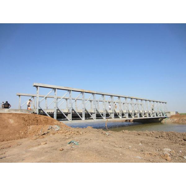 Commercial assembly steel temporary pedestrian bridge High Stiffness