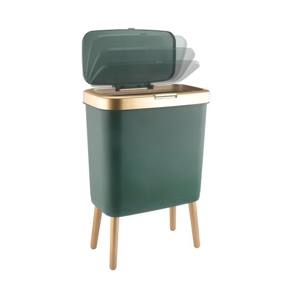Buy Large Household Bathroom Living Room Kitchen Bedroom Free Bending Trash Can Waste Bins Garbage Can with Cover at wholesale prices