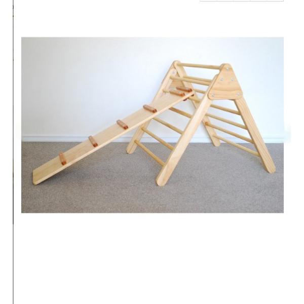 CPSIA Certified Easy Storage Safety Toddler Climbing Toy Pikler Triangle Climber with Ramp