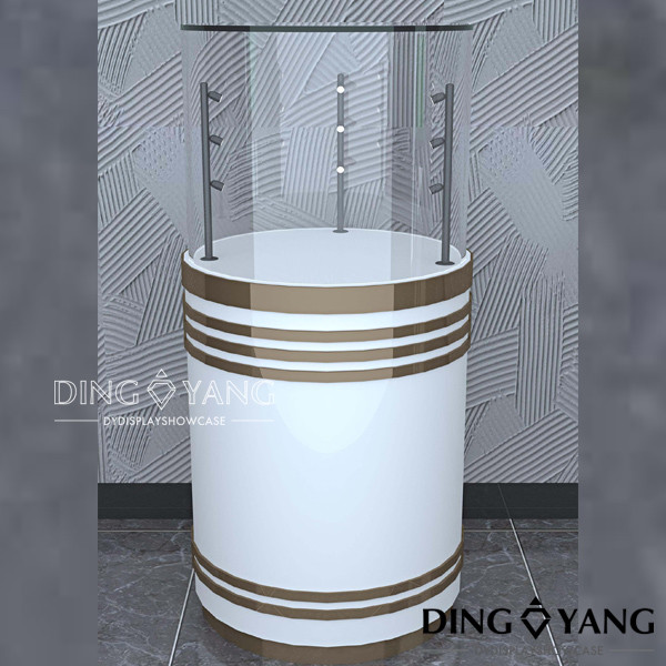 Buy Factory Bespoke Round Pedestal Jewelry Showcase,Standard Pedestal Showcases at wholesale prices