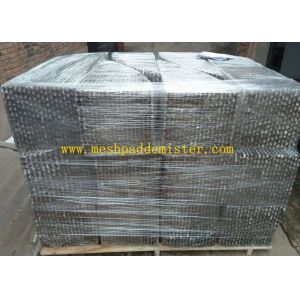 Metal Structured Distillation Packing On Pallet Covered With Plastic Film