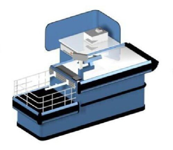 Buy Deluxe Supermarket Checkout Counter Table Coaming Powder coated at wholesale prices