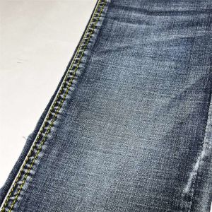 High Elastic Shrink Resistant Dark Indigo Slub Denim Fabric For Jeans 7.3 Oz