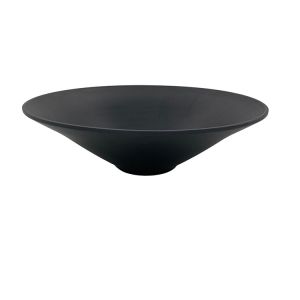 Restaurant Melamine Ramen Bowls Black Matte Round Jar Shape 10''