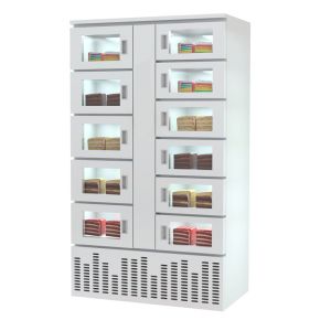 Automatic 24 Hours Cooling Vending Locker Cabinets Refrigerated Eggs Fruit