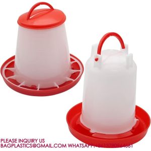 Plastic Poultry Feeder Pan Bucket Water Drinker Farm Equipment Auto 10kg Chicken