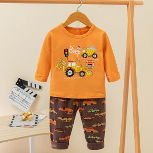 Autumn leisure Long Sleeve Cotton Pyjamas Children Cotton On Matching Pjs