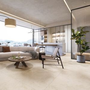 Beige Paver Tile 24*24 Travertine Porcelanato for Durable Interior and Exterior