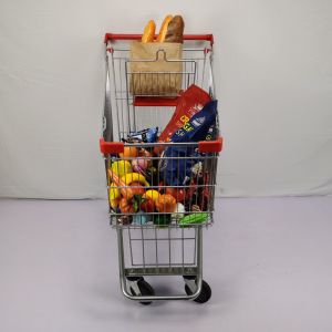 210L Big Basket Supermarket Trolley Cart Customizable With 5" TPU / TPR Caster