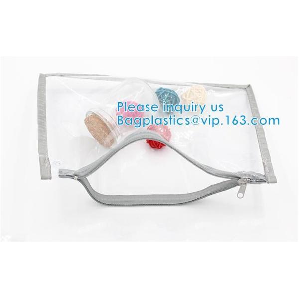 Biodegradable Transparent PVC/EVA/TPU Zipper Slider bag,Selected By Girls Cosmetics Toothbrush Zipper Bag With Slider