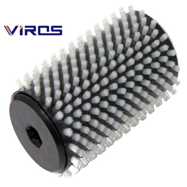 Rotating Industrial Nylon Roller Brush Copper Wire For Ski Polishing Waxing