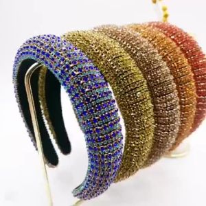 Luxury Rhinestone Silk Makeup Headband 100g Weight 3cm Width