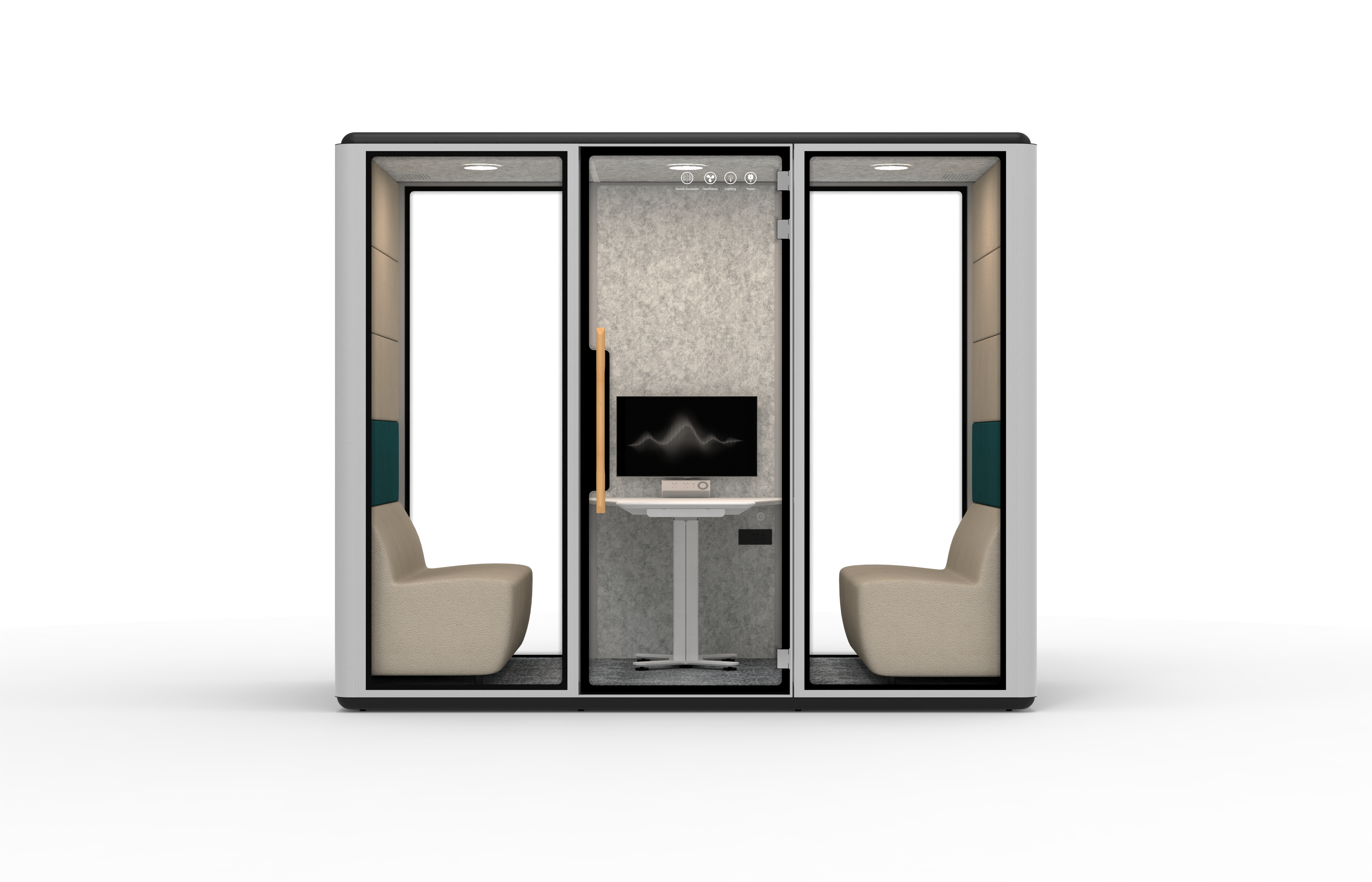 2023 Aluminum Material Acoustic Meeting Booth Movable Movable Silence Pods