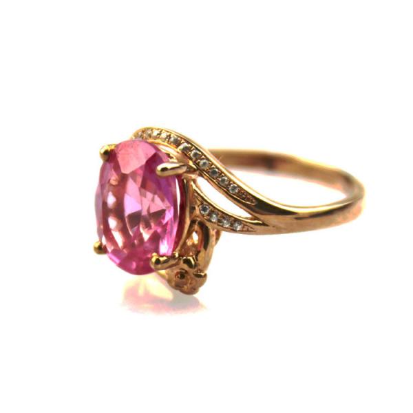 Women Jewelry 925 Silver Ring with 8mmx10mm Oval Blue Topaz Cubic Zircon(F13)