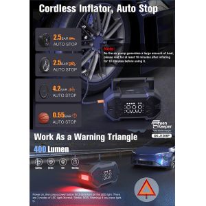 20000mAh 1500A Car Jump Starter with 12V Lithium Battery Power Bank and 3000A