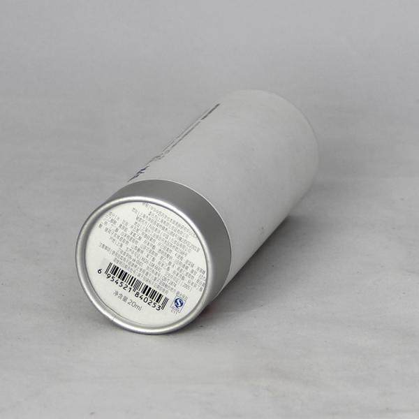 Eco-friendly White Paper Cans Packaging with Silver Lid for Cosmetics