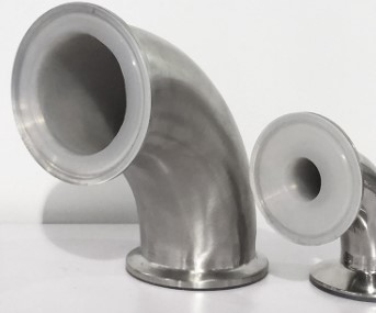 Buy SS304 PFA Pipe Fittings 90 Degree Tri Clamp Fittings For Pharmaceutical Industry at wholesale prices