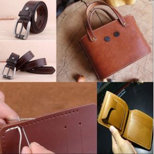 1 Spool 700y 1mm Flat Sewing Coarse Braid Waxed Thread For Leather Craft Repair