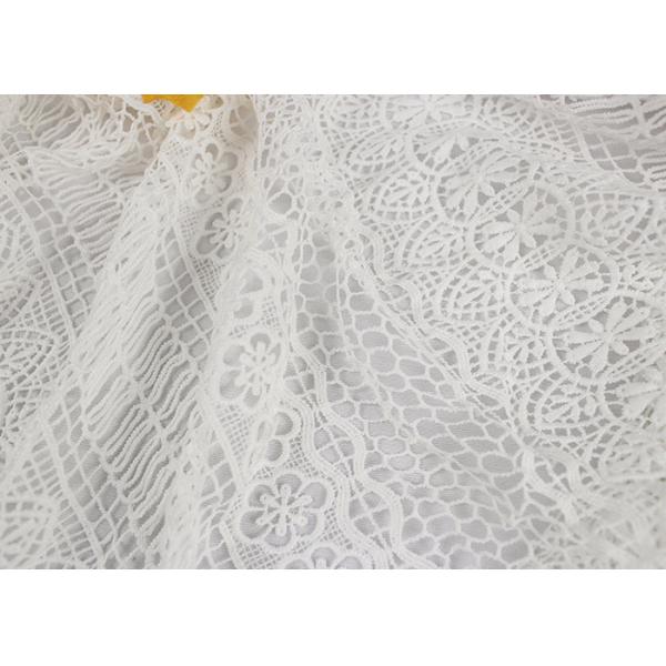 Buy Textile Milk Silk Soft Water Soluble Guipure Women Dress Processing Lace Fabric at wholesale prices