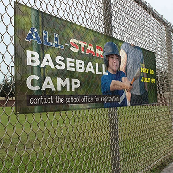 Heavy Duty Airtex Longlife Fence Banner Weatherproof Sport Banner Digital Printing