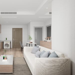 Modern fashion practical multi-functional and ergonomic three-person apartment