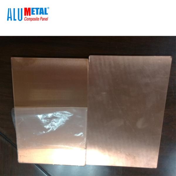 Buy 3200mm Aluminium Metal Composite Panel Indoor Copper Brass Wall at wholesale prices