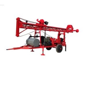 Small Borehole GL-II Water Drilling Machine With Trailer Type 200m Depth