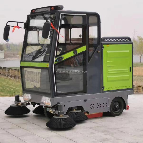 Dust Cleaning Ride On Floor Sweeper Machine Driving Type and Pure Electric Energy Type