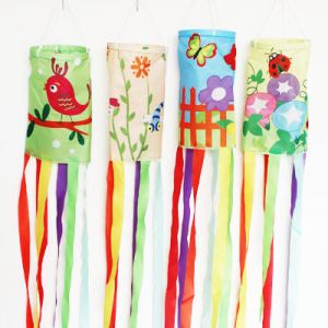 Spring seasonal wind sock flowers