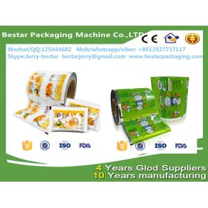 Food packaging plastic roll film with bestar packaging machine