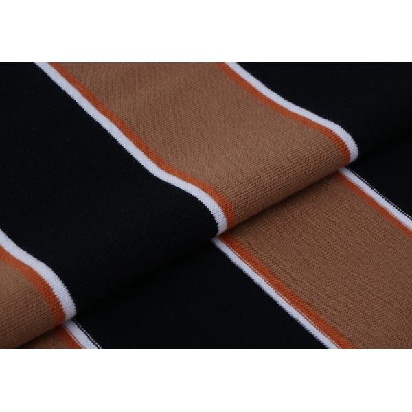 Buy Sweat-Absorbing Refreshing Skin-Friendly Anti-Wrinkle Crisp Striped Knit Fabric For T-Shirt at wholesale prices