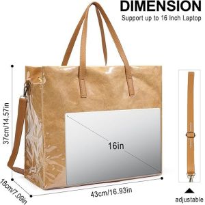 Sustainable Recyclable Tote Bag For Women, TPU Waterproof And Tyvek Paper