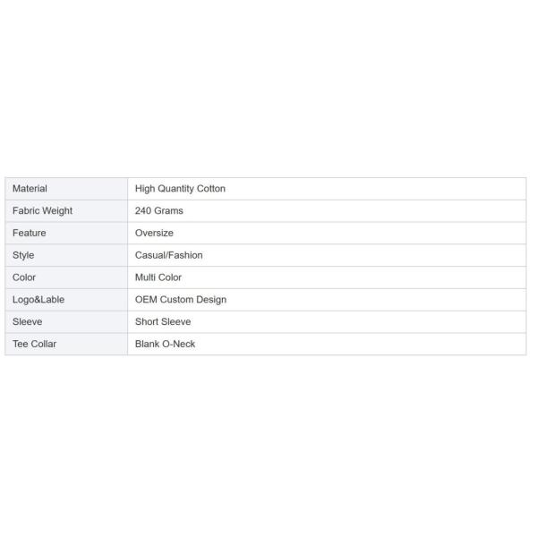 Luxury Men Cotton T Shirts Cotton Loose Fit Blank Oversized