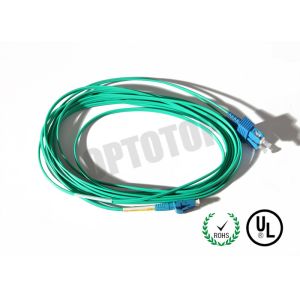 SM Lc Sc Fiber Patch Cord 2F ZIP 2MM Corning SMF-28 ULTRA , Green Jacket