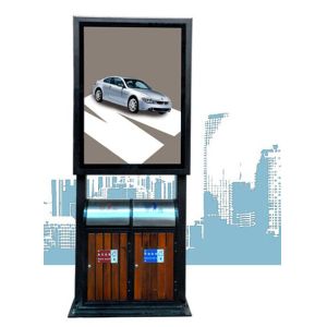 Quality Fashion and practicality advertising light box with trash can for sale