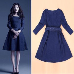 zara women denim dress winter women dress with factory price