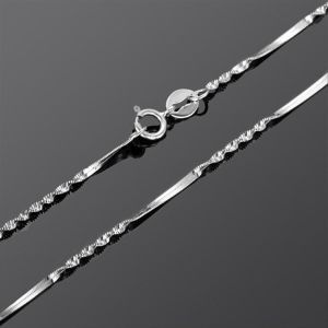 China 18K White Gold Link Chain Necklace for Women (NGO01) on sale